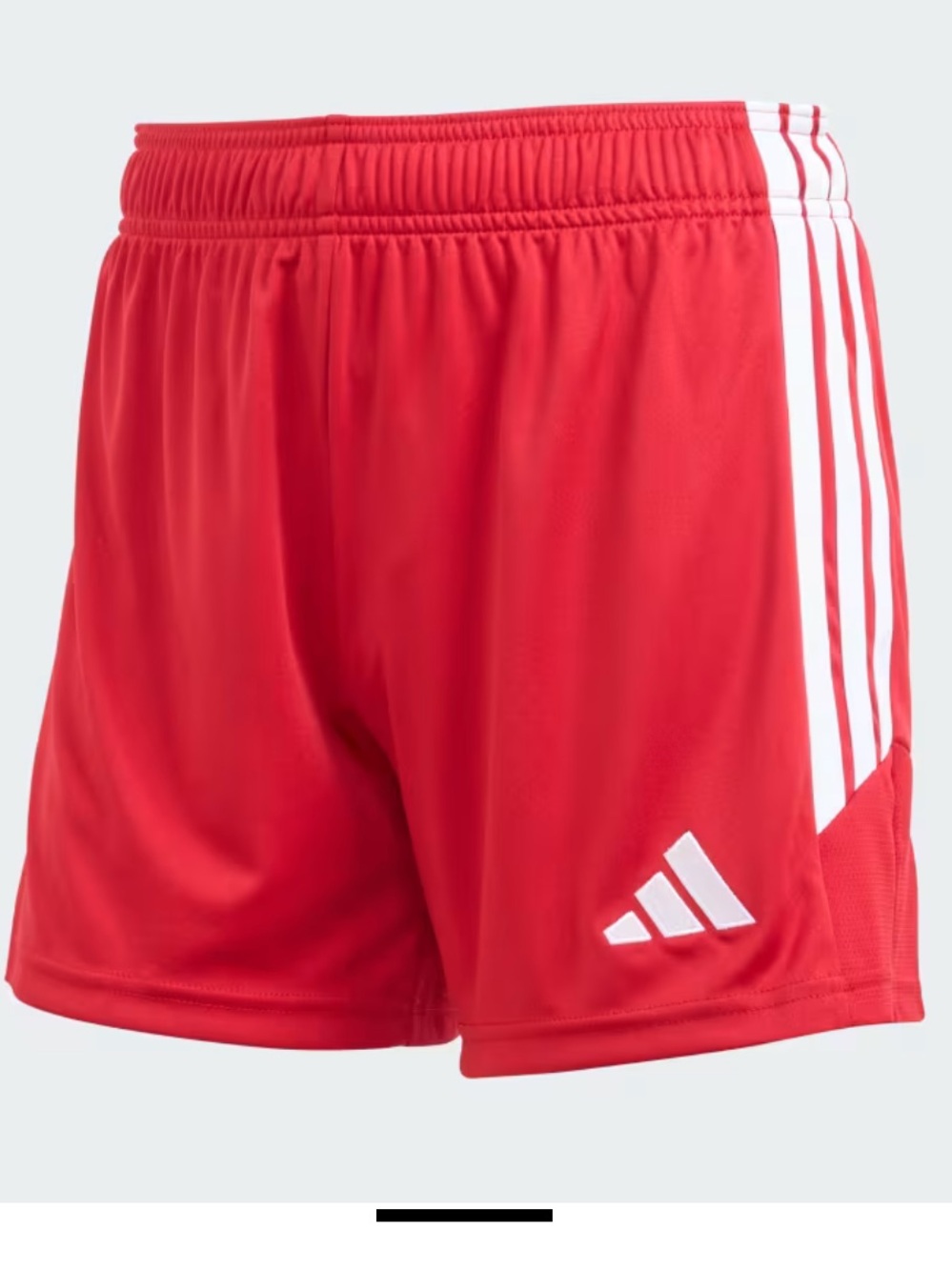 adidas Red Women's Athletic Shorts with White Stripes